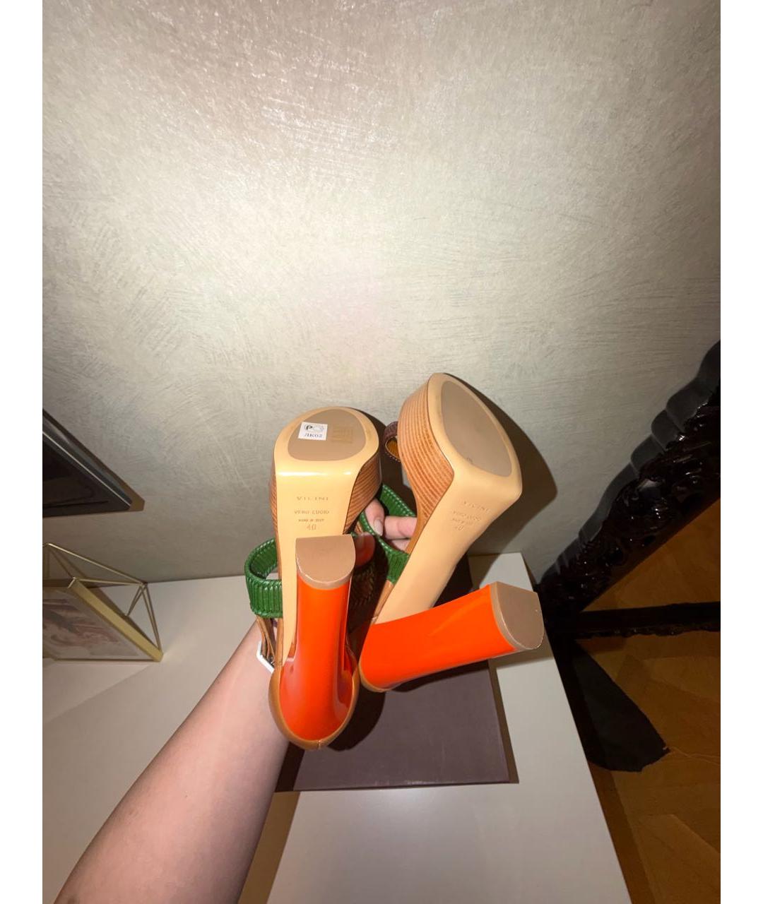 VICINI Мульти кожаные босоножки, фото 5