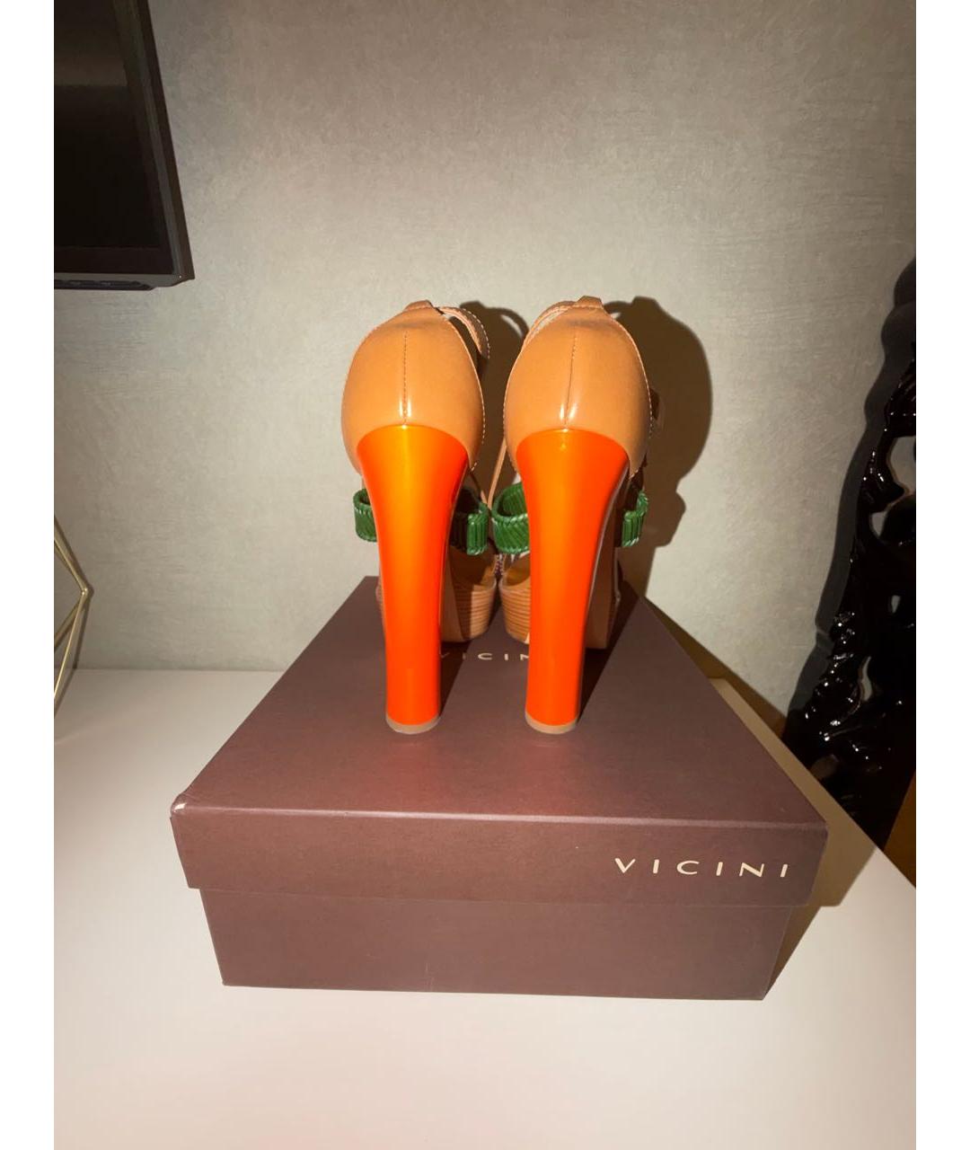 VICINI Мульти кожаные босоножки, фото 4