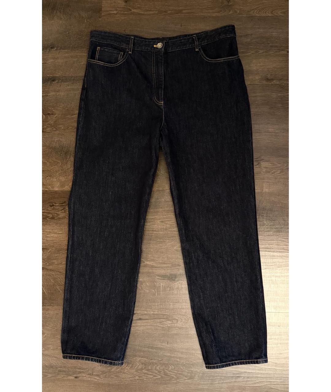 CHANEL Темно-синие хлопковые прямые джинсы, фото 7