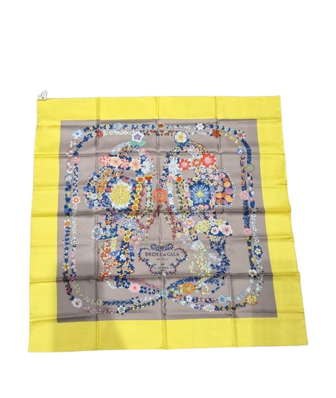 HERMES Мульти шелковый платок, фото 5