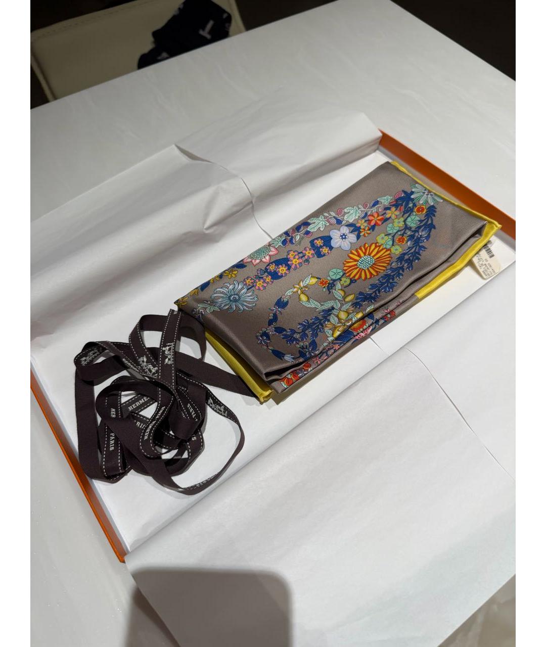 HERMES Мульти шелковый платок, фото 4