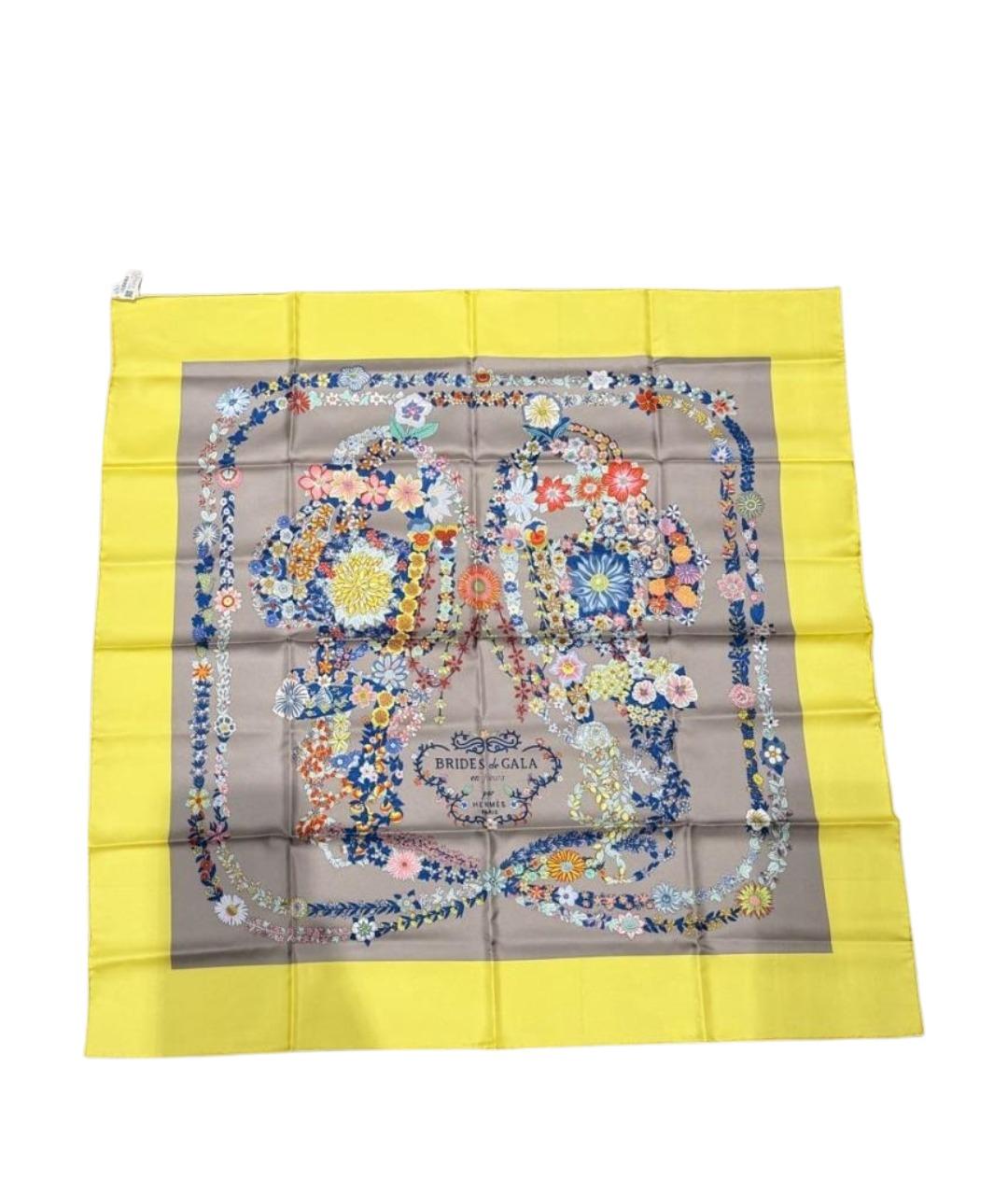 HERMES Мульти шелковый платок, фото 1