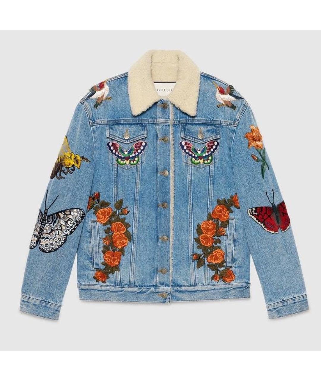 GUCCI Синяя деним куртка, фото 8