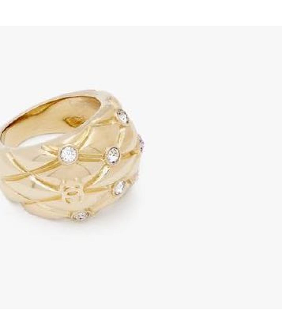 CHANEL Желтое металлическое кольцо, фото 2