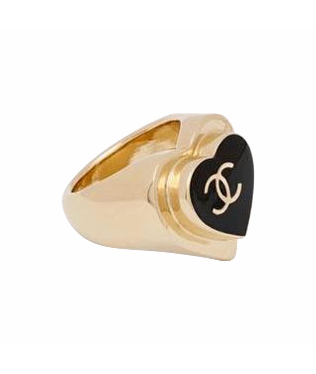 CHANEL Желтое металлическое кольцо, фото 1