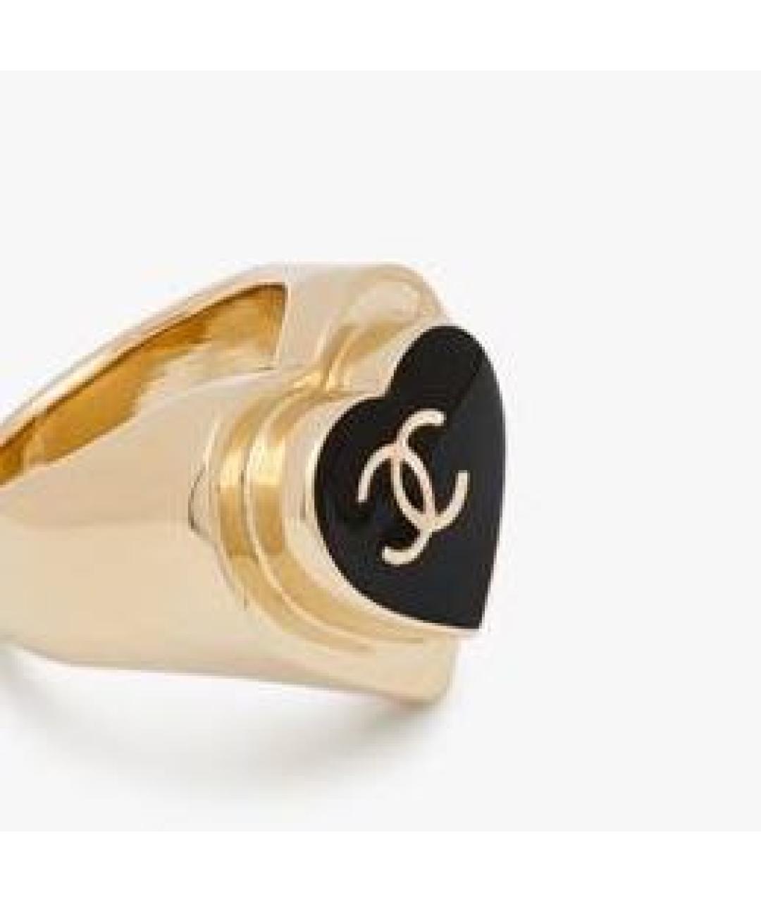 CHANEL Желтое металлическое кольцо, фото 2