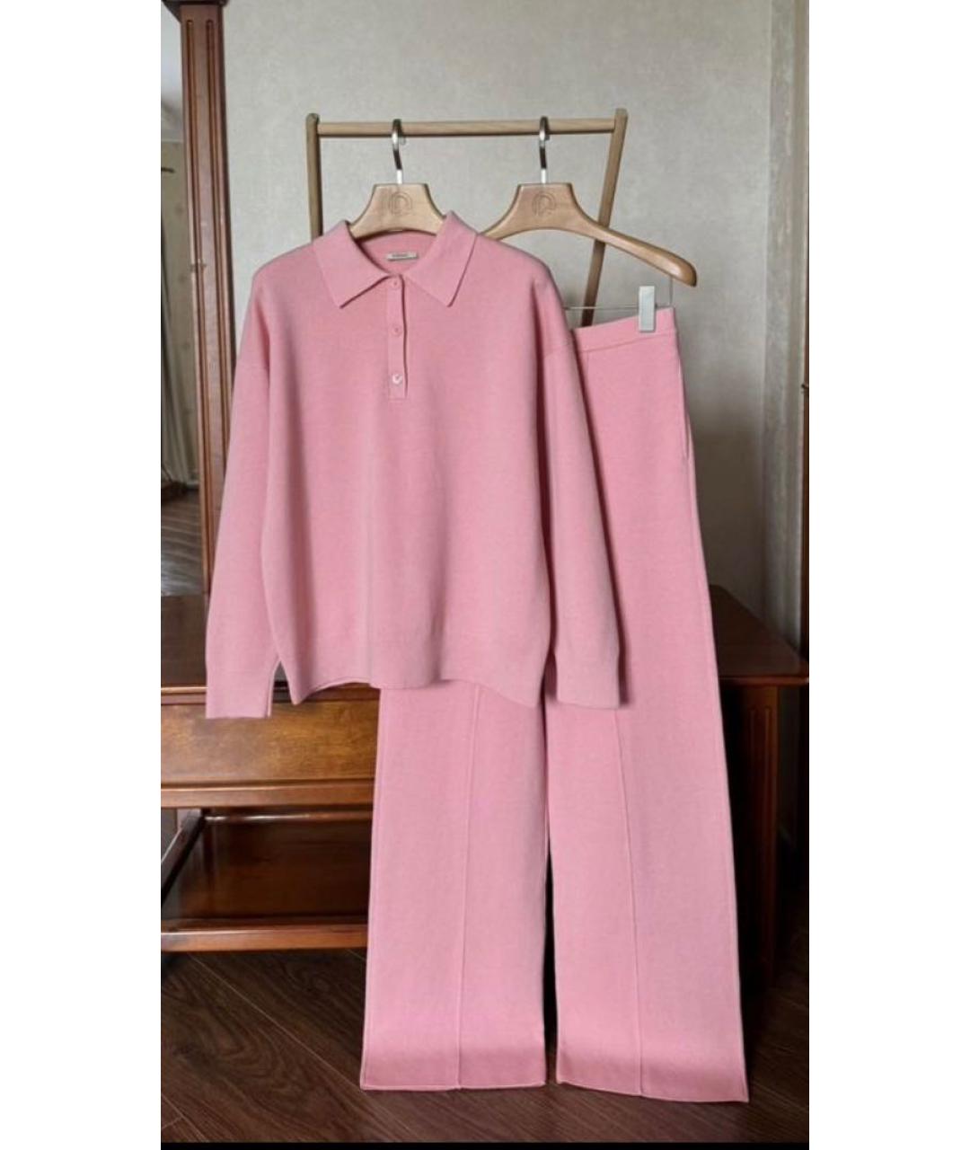 12 STOREEZ Розовый шерстяной костюм с брюками, фото 7