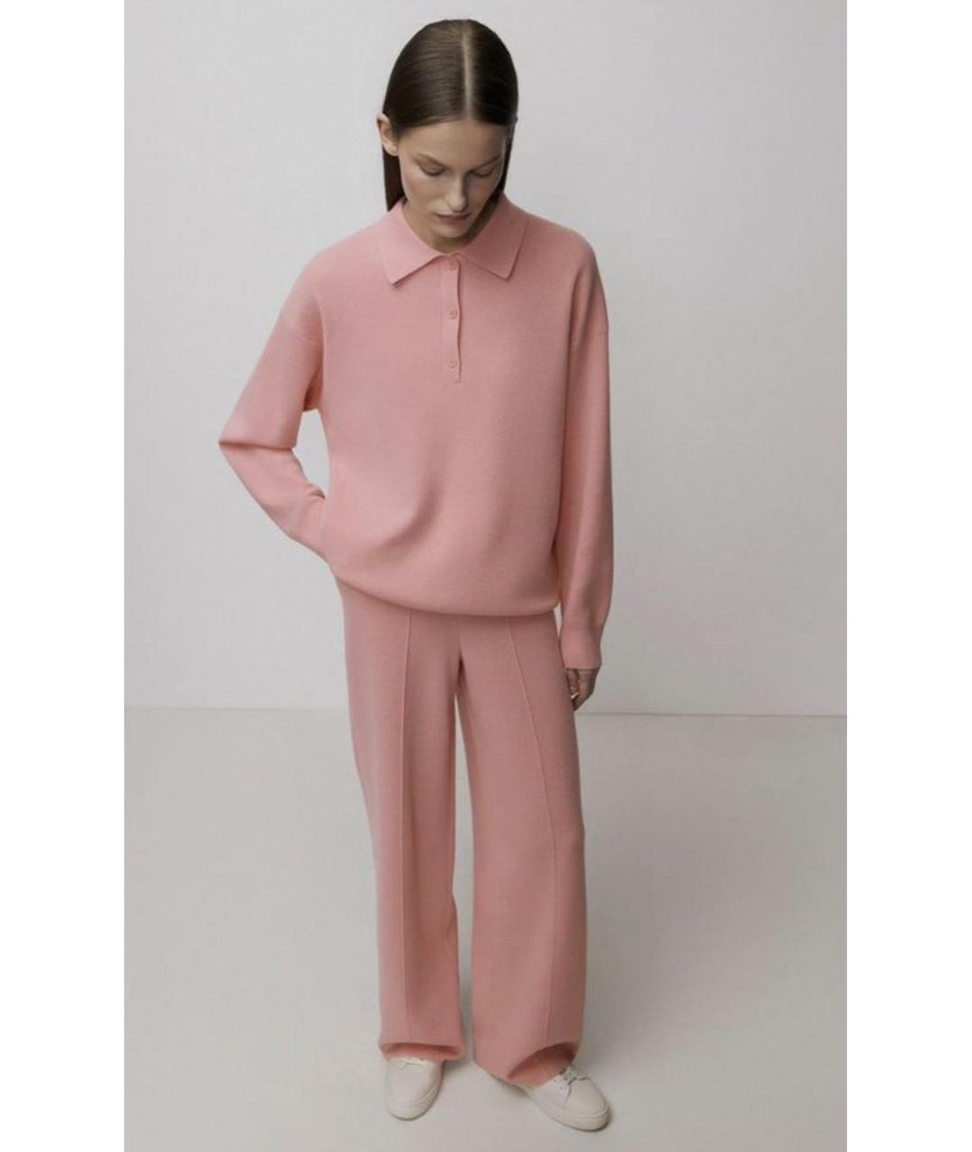 12 STOREEZ Розовый шерстяной костюм с брюками, фото 6
