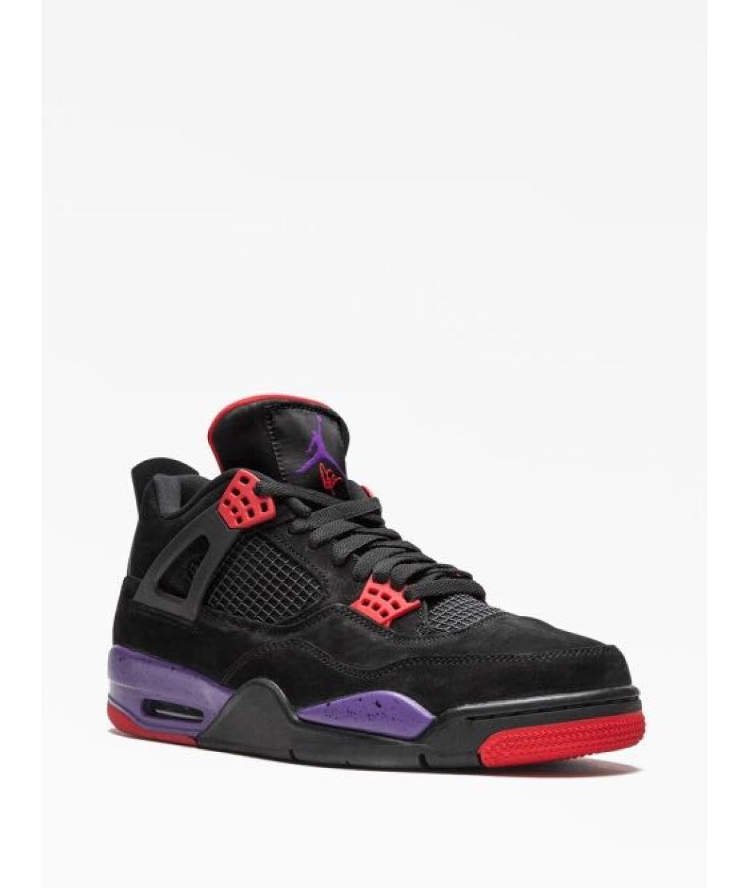 JORDAN Черные нубуковые высокие кроссовки / кеды, фото 2