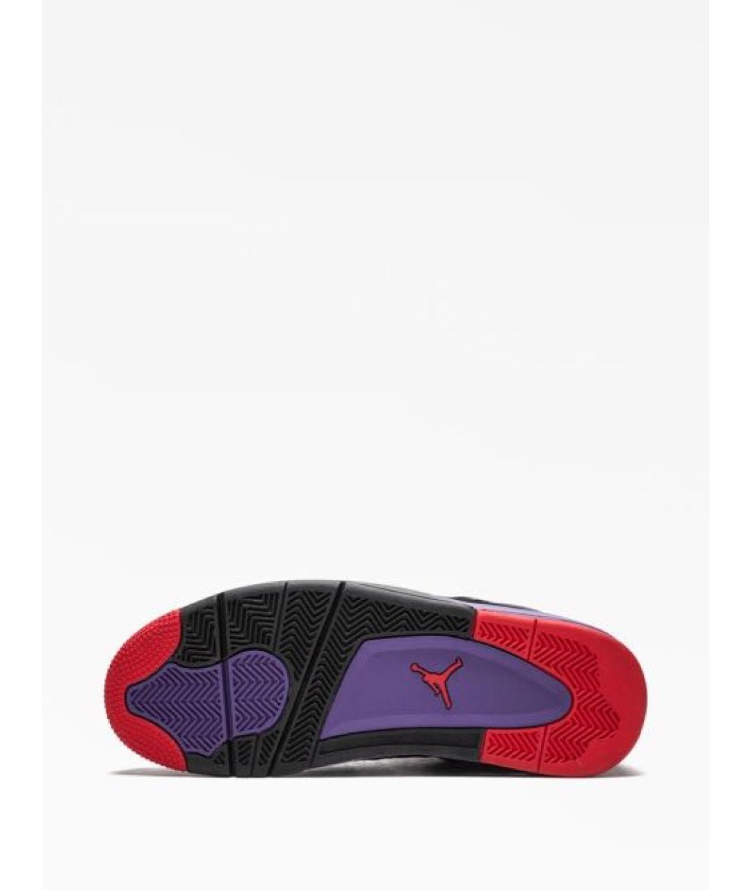 JORDAN Черные нубуковые высокие кроссовки / кеды, фото 4