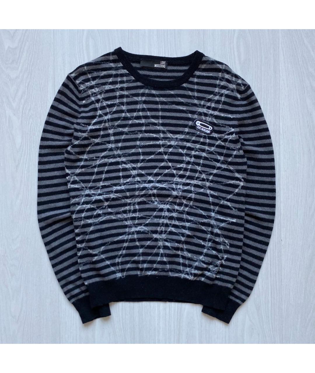 LOVE MOSCHINO Черный шерстяной джемпер / свитер, фото 9