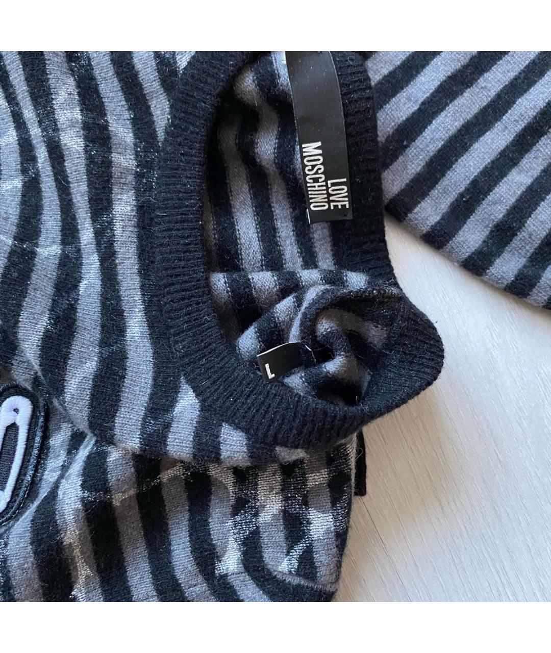 LOVE MOSCHINO Черный шерстяной джемпер / свитер, фото 6