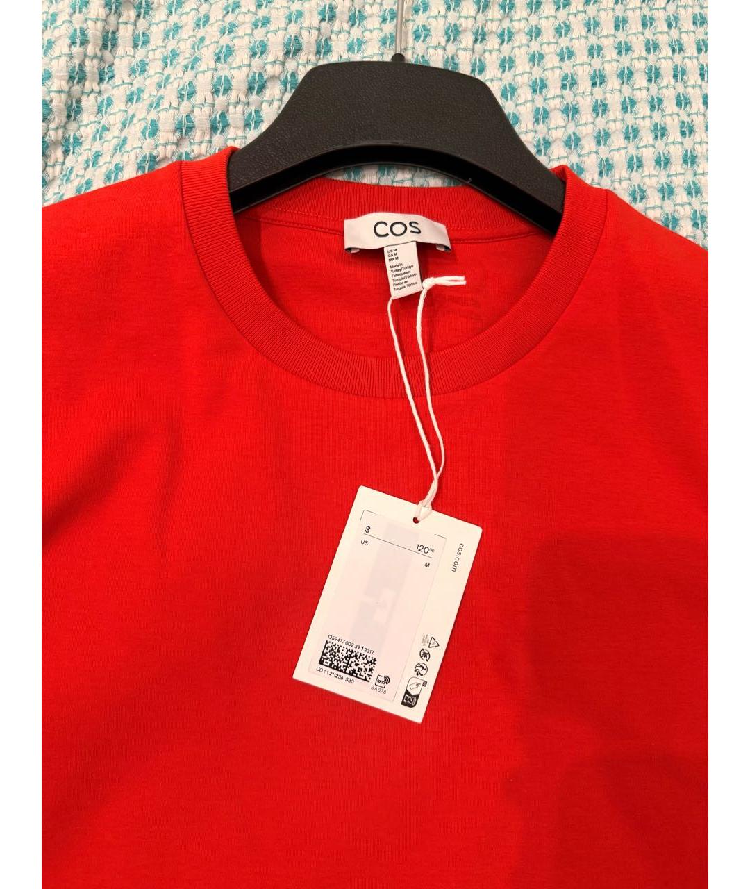 COS Красное хлопковое повседневное платье, фото 3