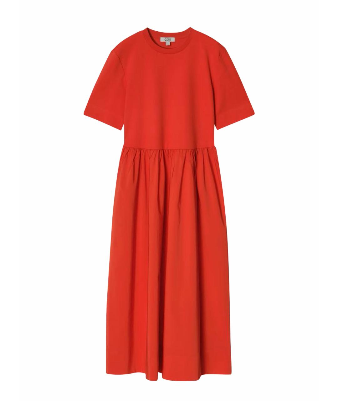 COS Красное хлопковое повседневное платье, фото 1