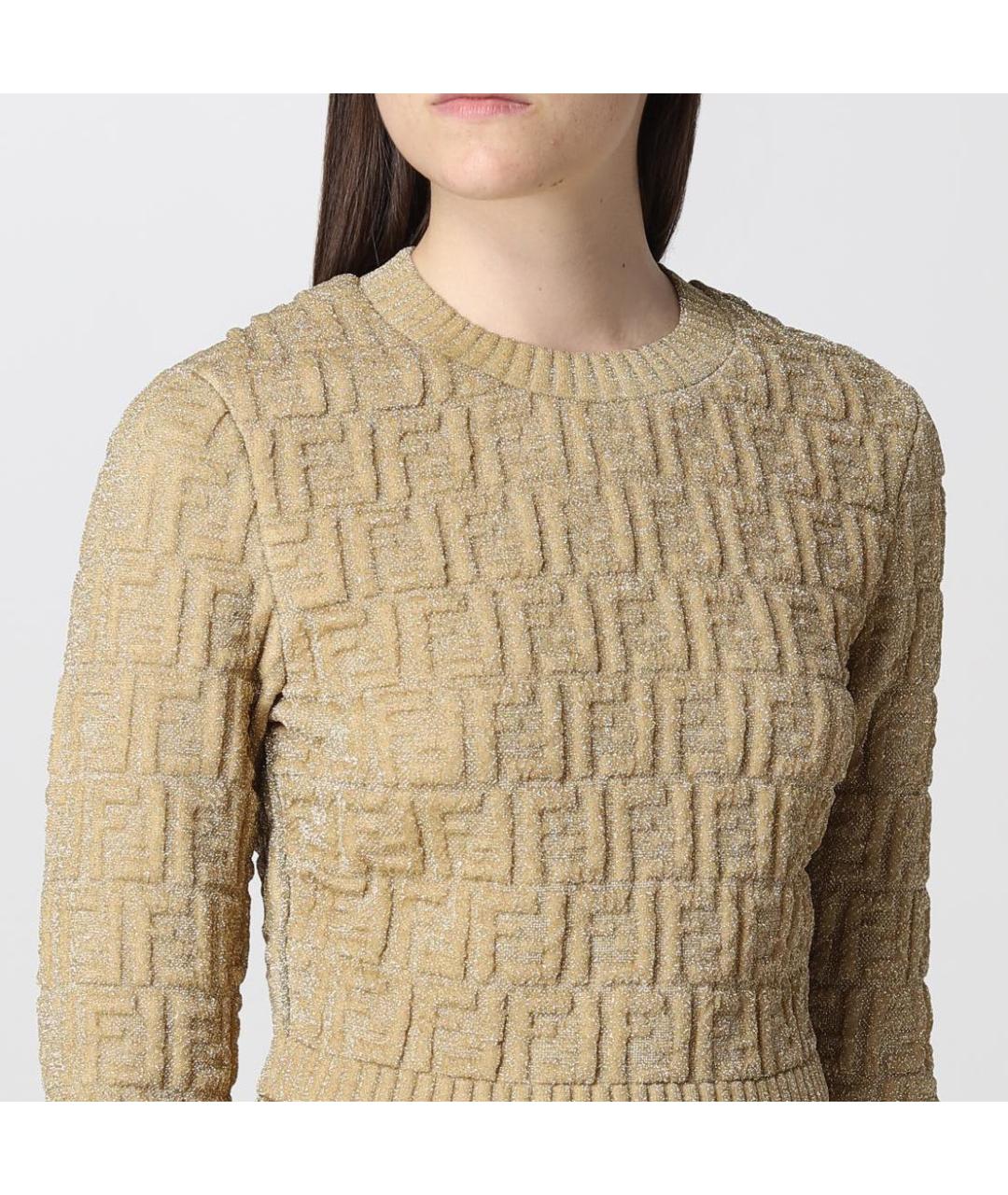 FENDI Бежевый джемпер / свитер, фото 2