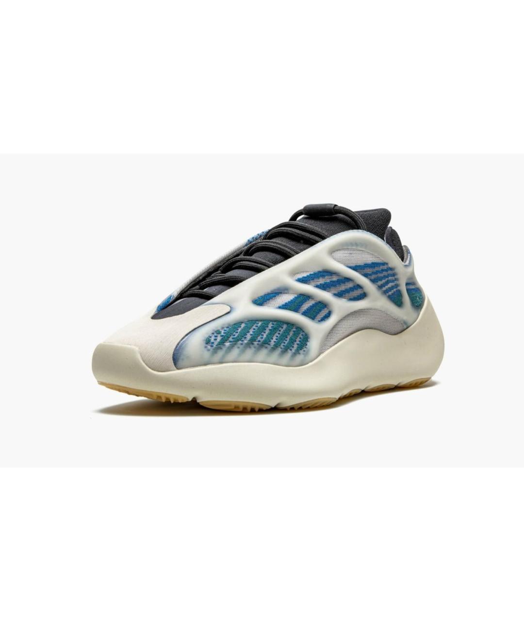 ADIDAS YEEZY Голубые резиновые низкие кроссовки / кеды, фото 4