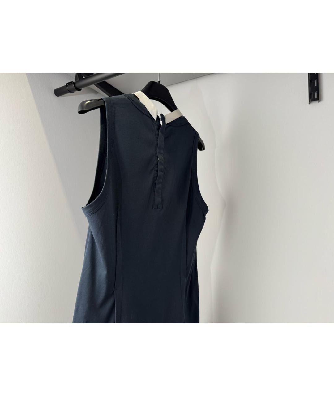 DOLCE&GABBANA Темно-синяя хлопковая майка, фото 2