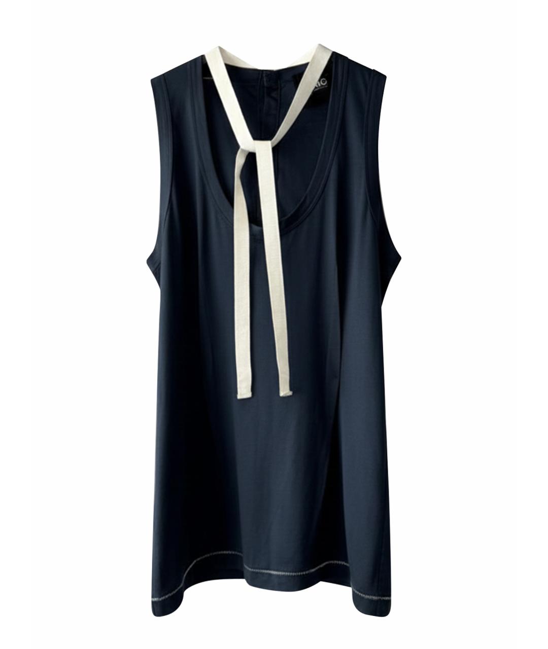 DOLCE&GABBANA Темно-синяя хлопковая майка, фото 1