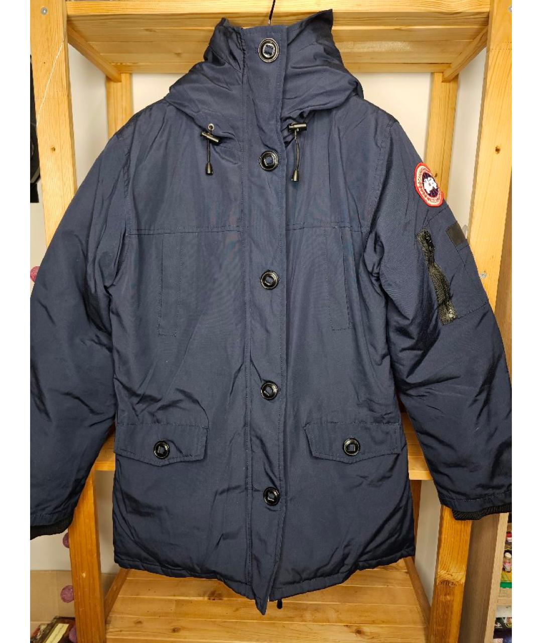 CANADA GOOSE Темно-синяя синтетическая куртка, фото 7