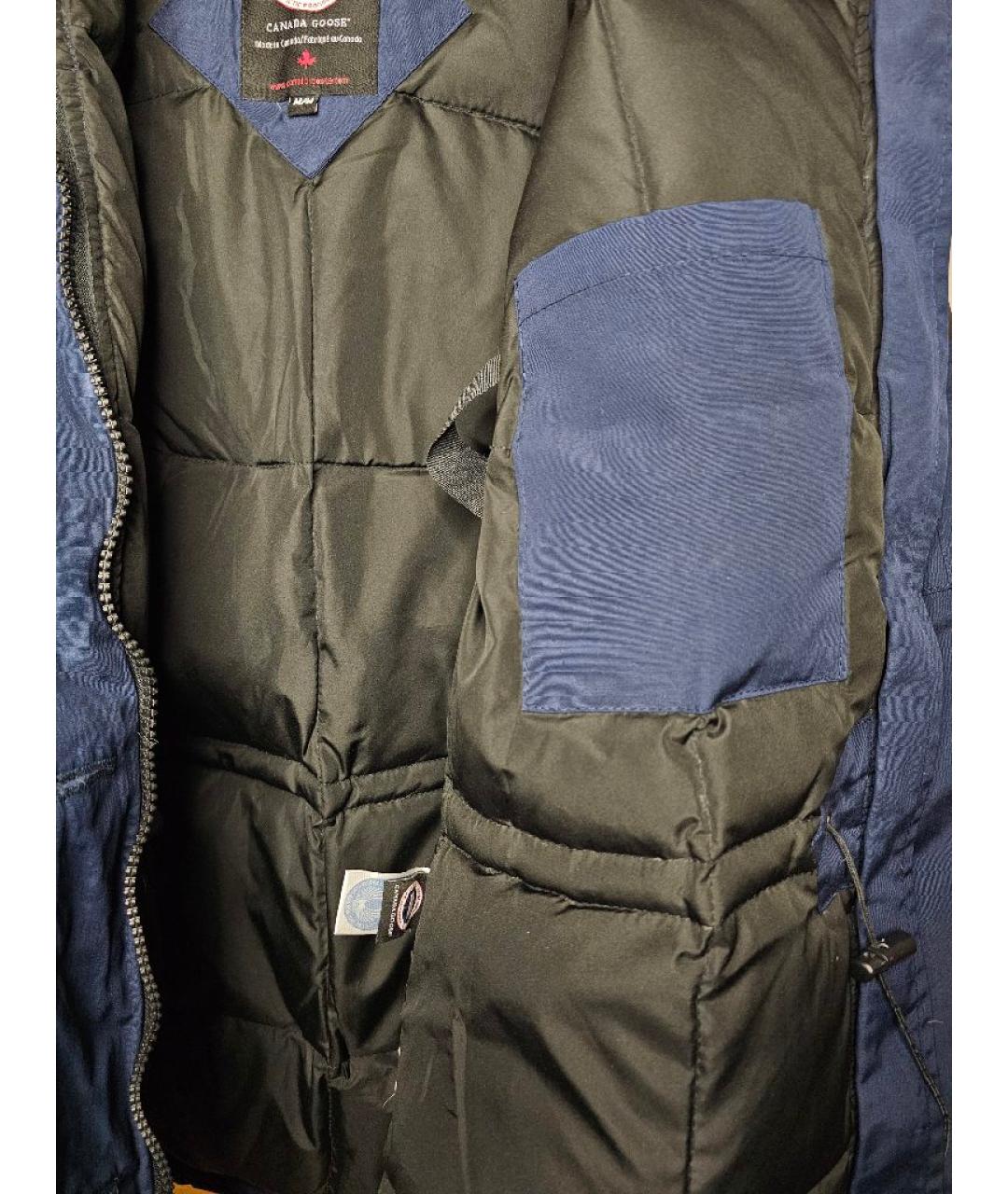 CANADA GOOSE Темно-синяя синтетическая куртка, фото 4