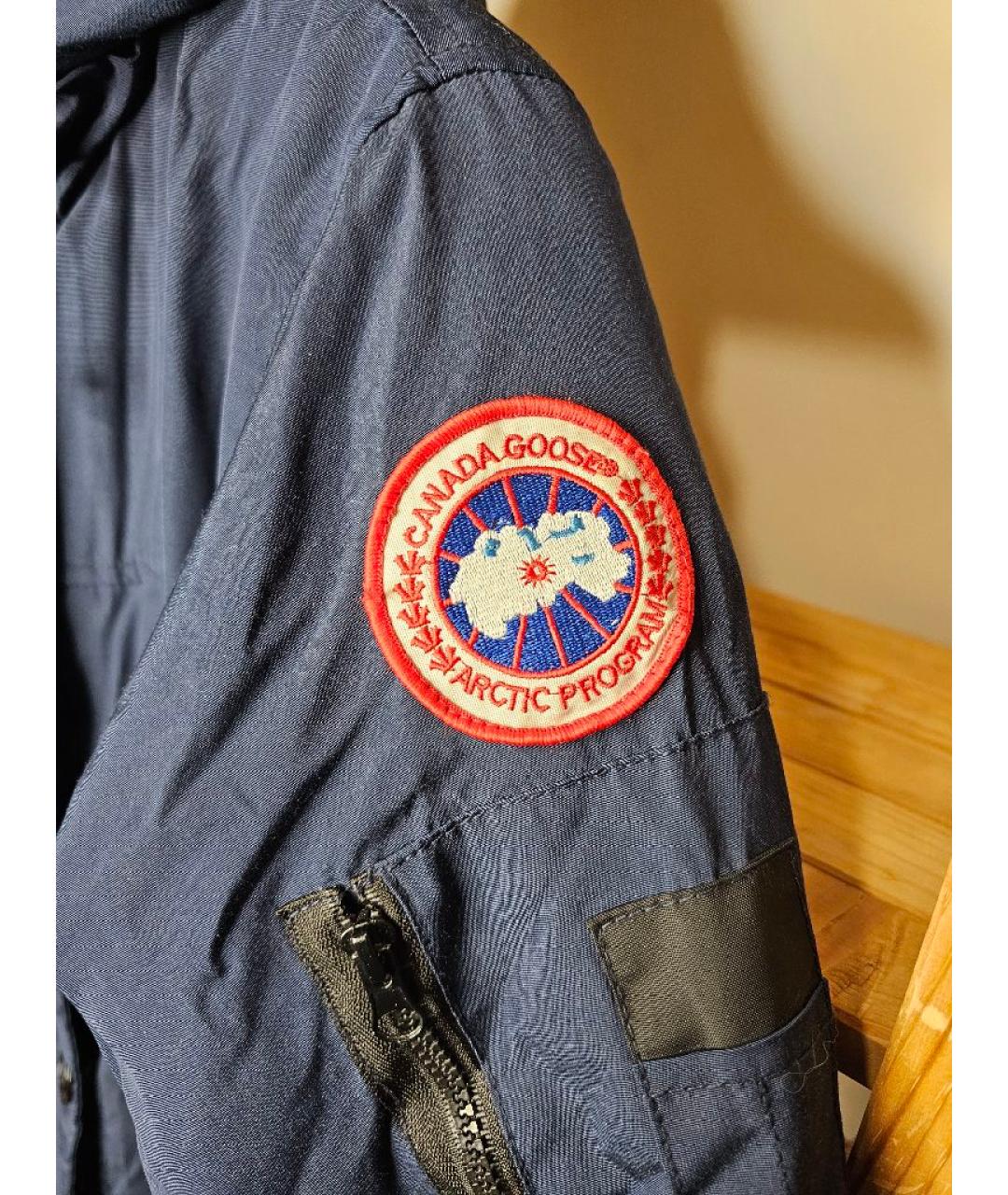 CANADA GOOSE Темно-синяя синтетическая куртка, фото 5