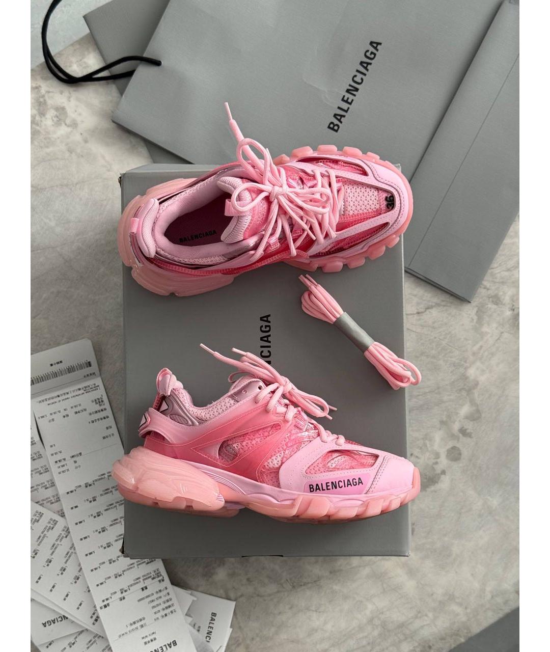 BALENCIAGA Розовые текстильные кроссовки, фото 2