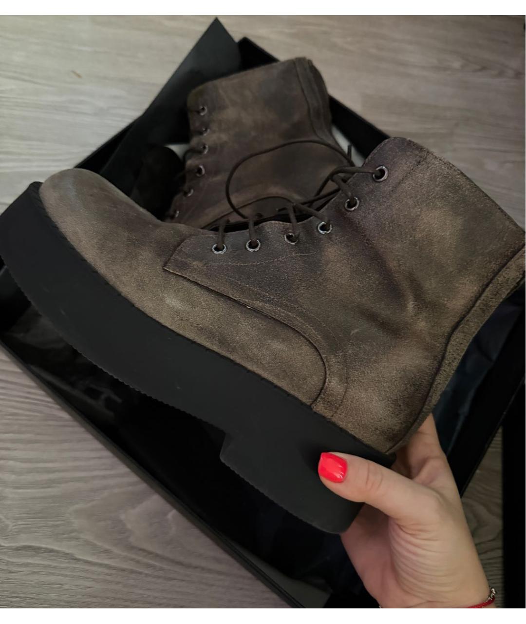 PREMIATA Коричневые замшевые ботинки, фото 7