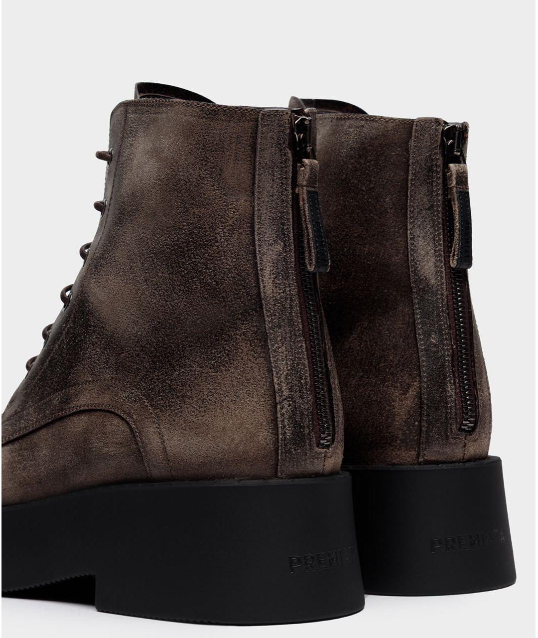 PREMIATA Коричневые замшевые ботинки, фото 4