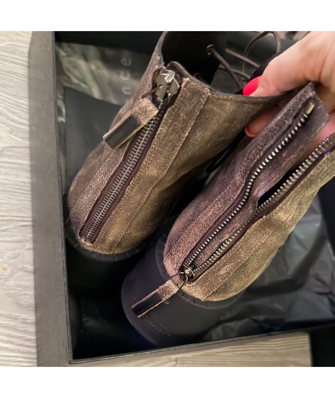 PREMIATA Коричневые замшевые ботинки, фото 5