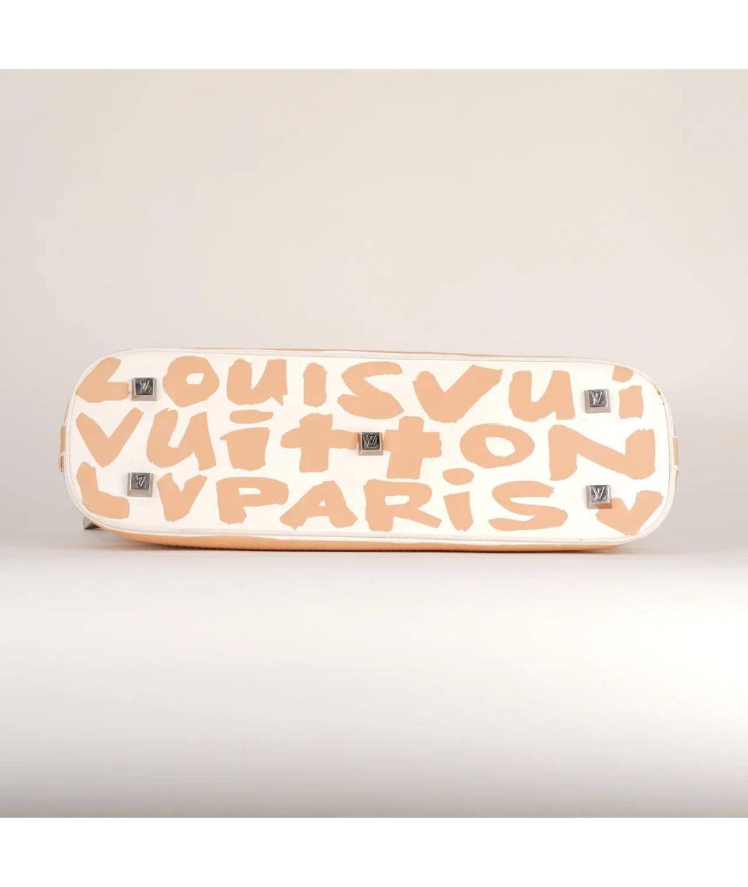 LOUIS VUITTON Бежевая кожаная сумка с короткими ручками, фото 6