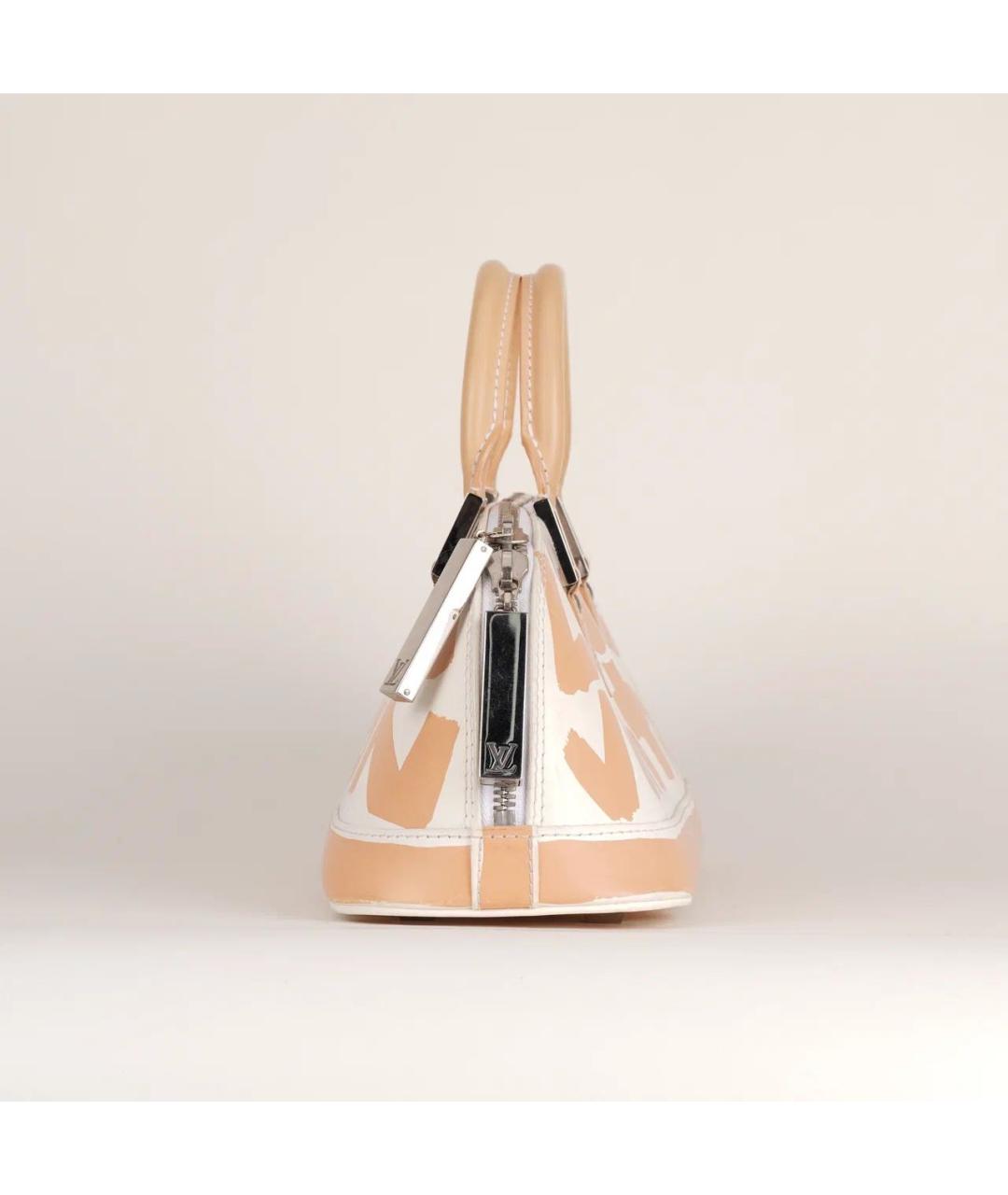 LOUIS VUITTON Бежевая кожаная сумка с короткими ручками, фото 4