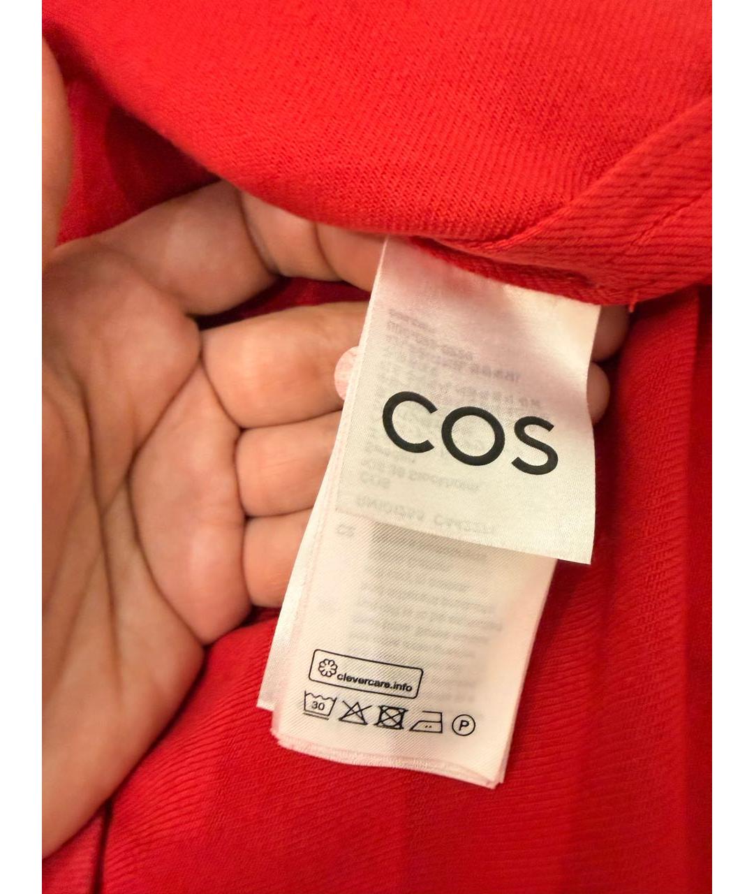 COS Красная хлопковая рубашка, фото 4