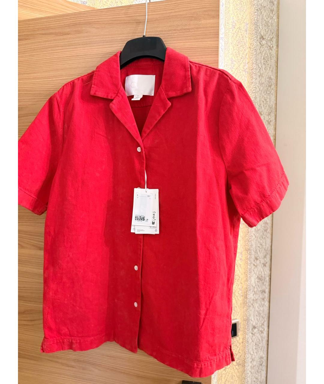 COS Красная хлопковая рубашка, фото 6