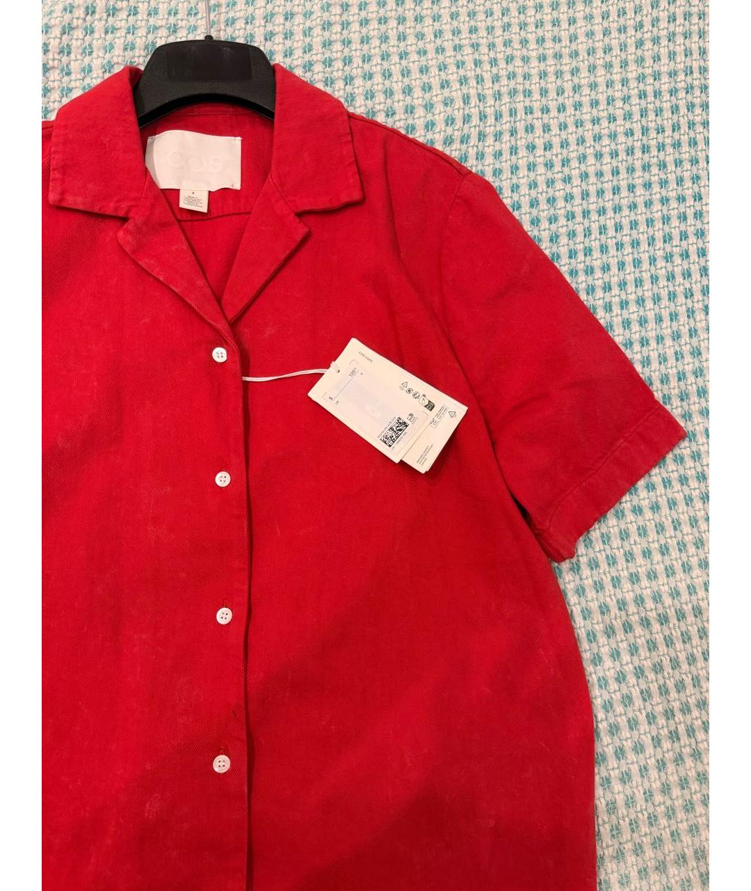 COS Красная хлопковая рубашка, фото 3