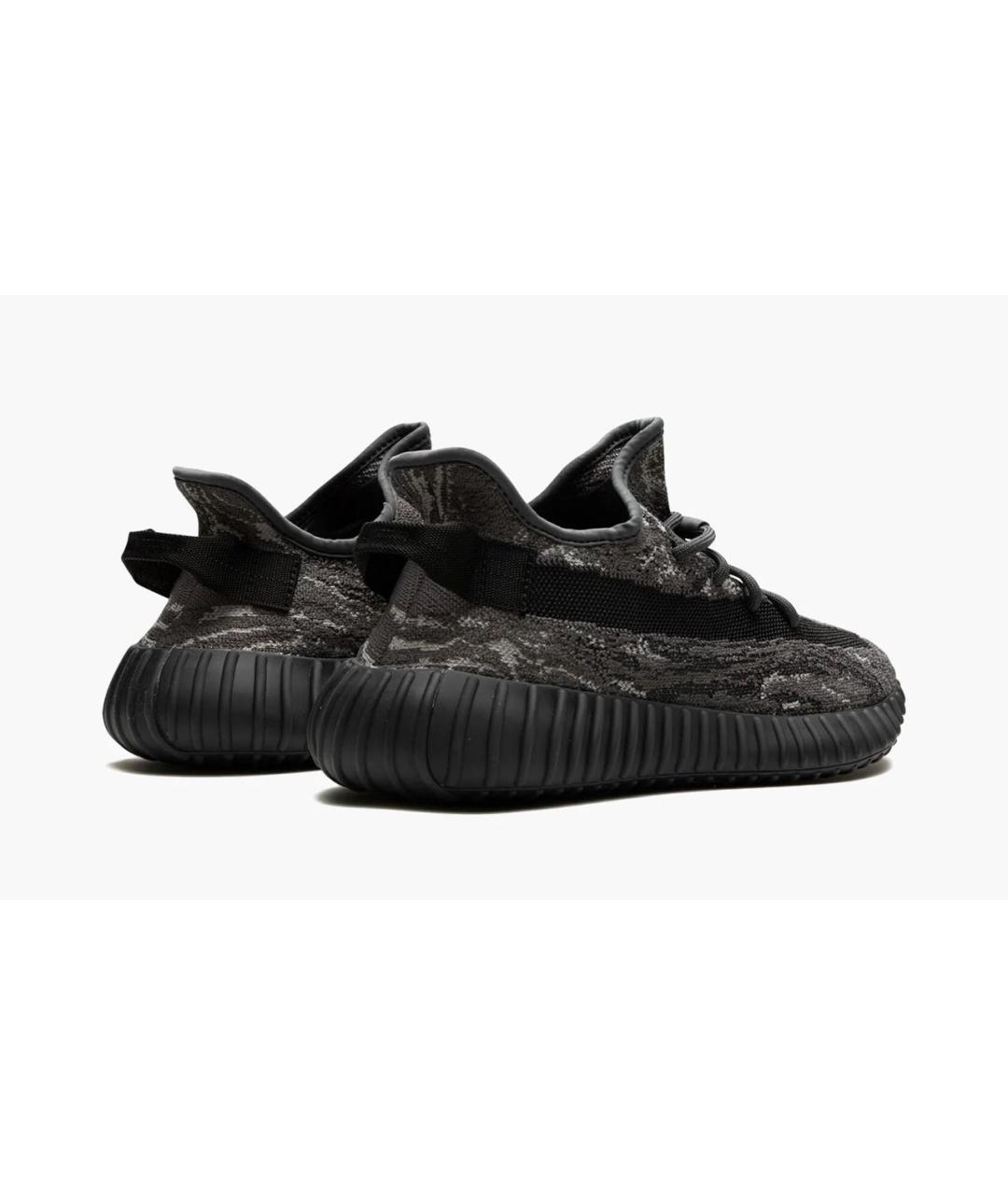 ADIDAS YEEZY Антрацитовые текстильные низкие кроссовки / кеды, фото 3