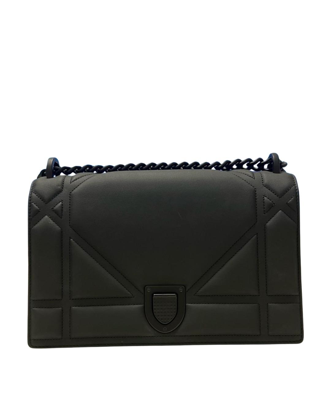 CHRISTIAN DIOR Черная кожаная сумка через плечо, фото 1