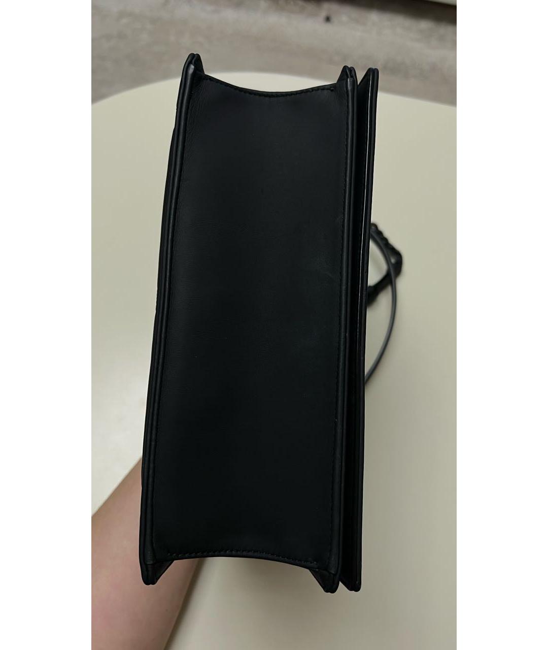 CHRISTIAN DIOR Черная кожаная сумка через плечо, фото 7