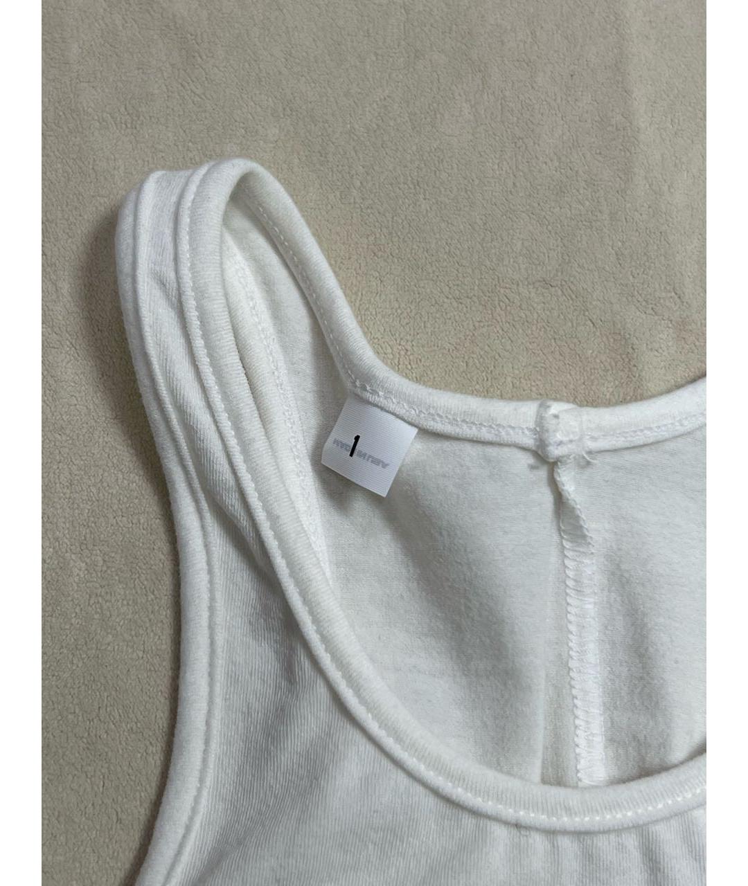 YEEZY Белая хлопко-эластановая майка, фото 3