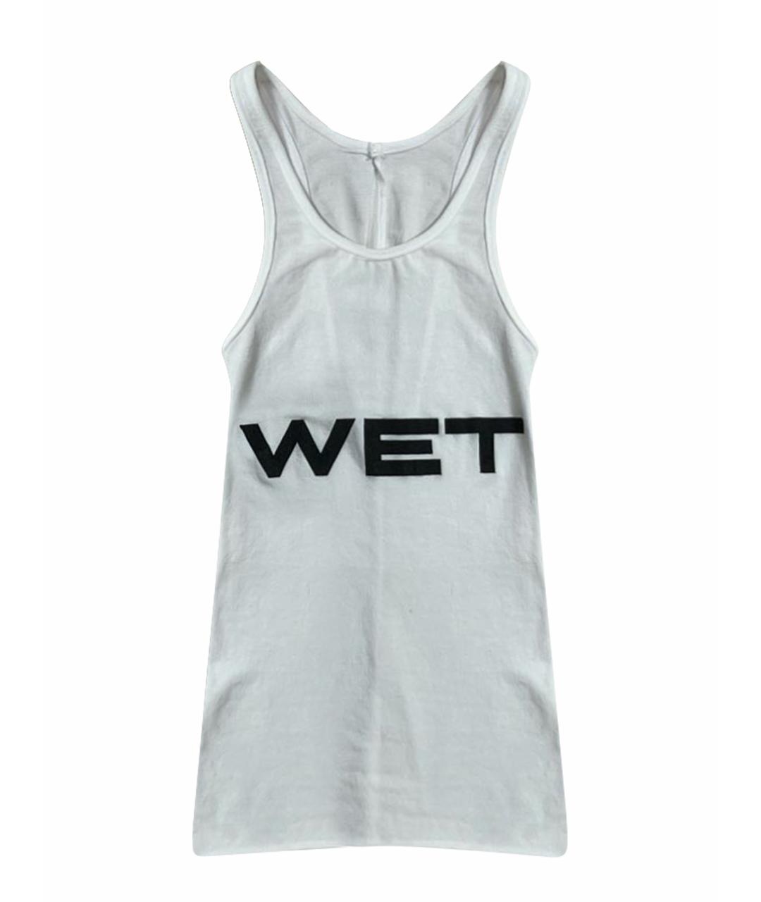 YEEZY Белая хлопко-эластановая майка, фото 1