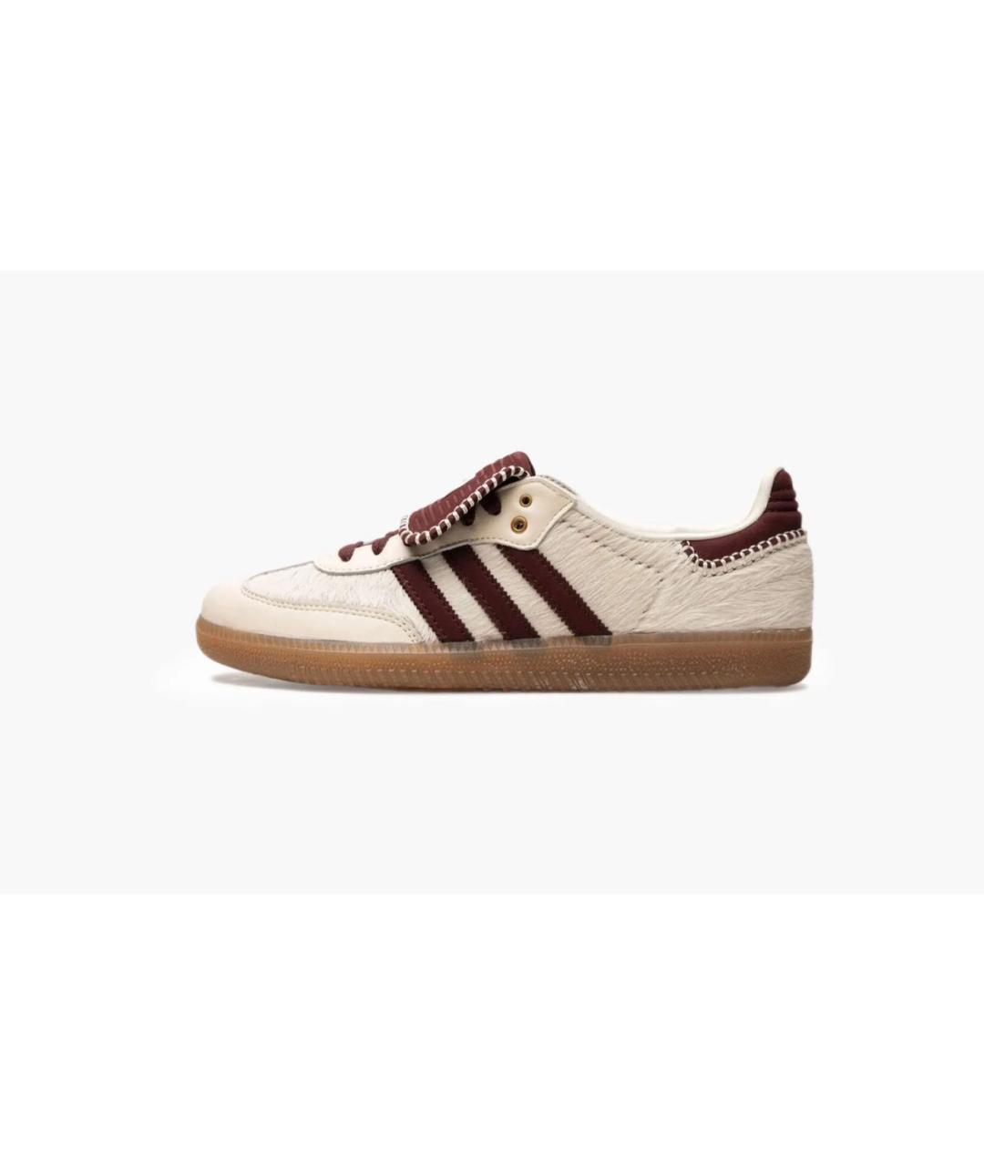 ADIDAS Бежевые кожаные низкие кроссовки / кеды, фото 6