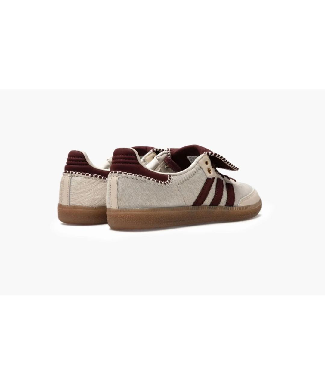 ADIDAS Бежевые кожаные низкие кроссовки / кеды, фото 4