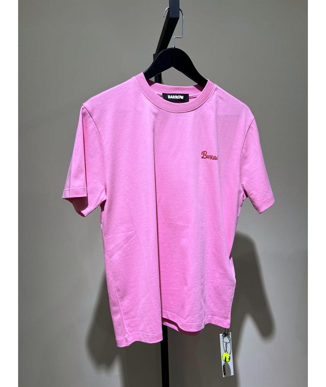 BARROW Розовая хлопковая футболка, фото 4