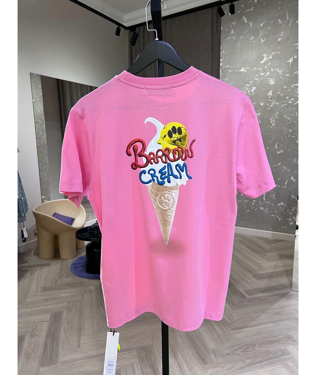 BARROW Розовая хлопковая футболка, фото 2