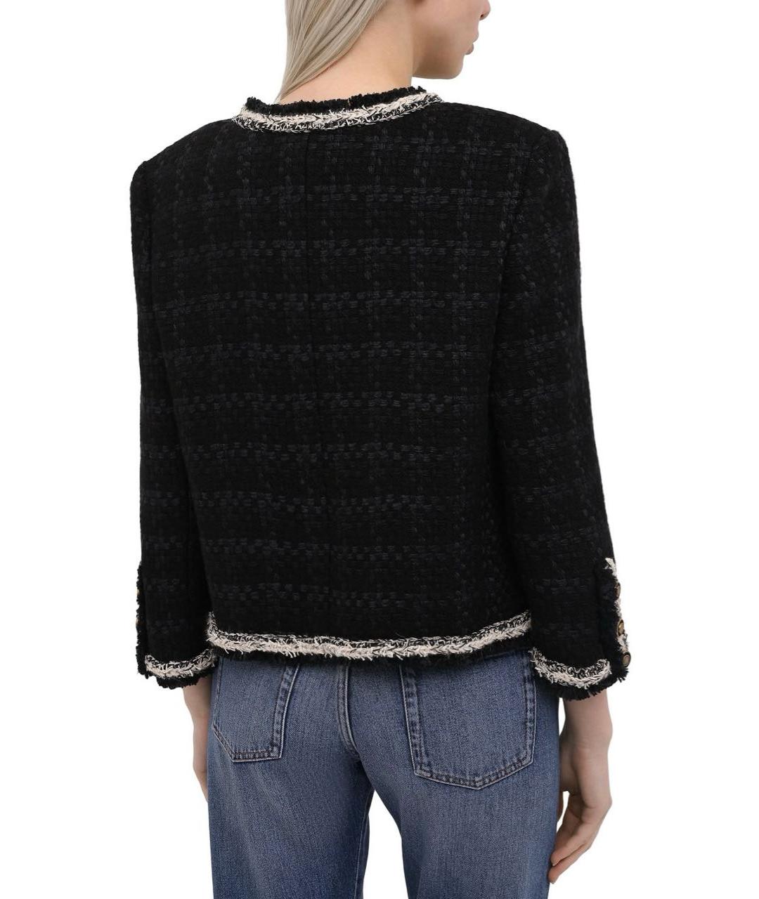 SAINT LAURENT Черный шерстяной жакет/пиджак, фото 3