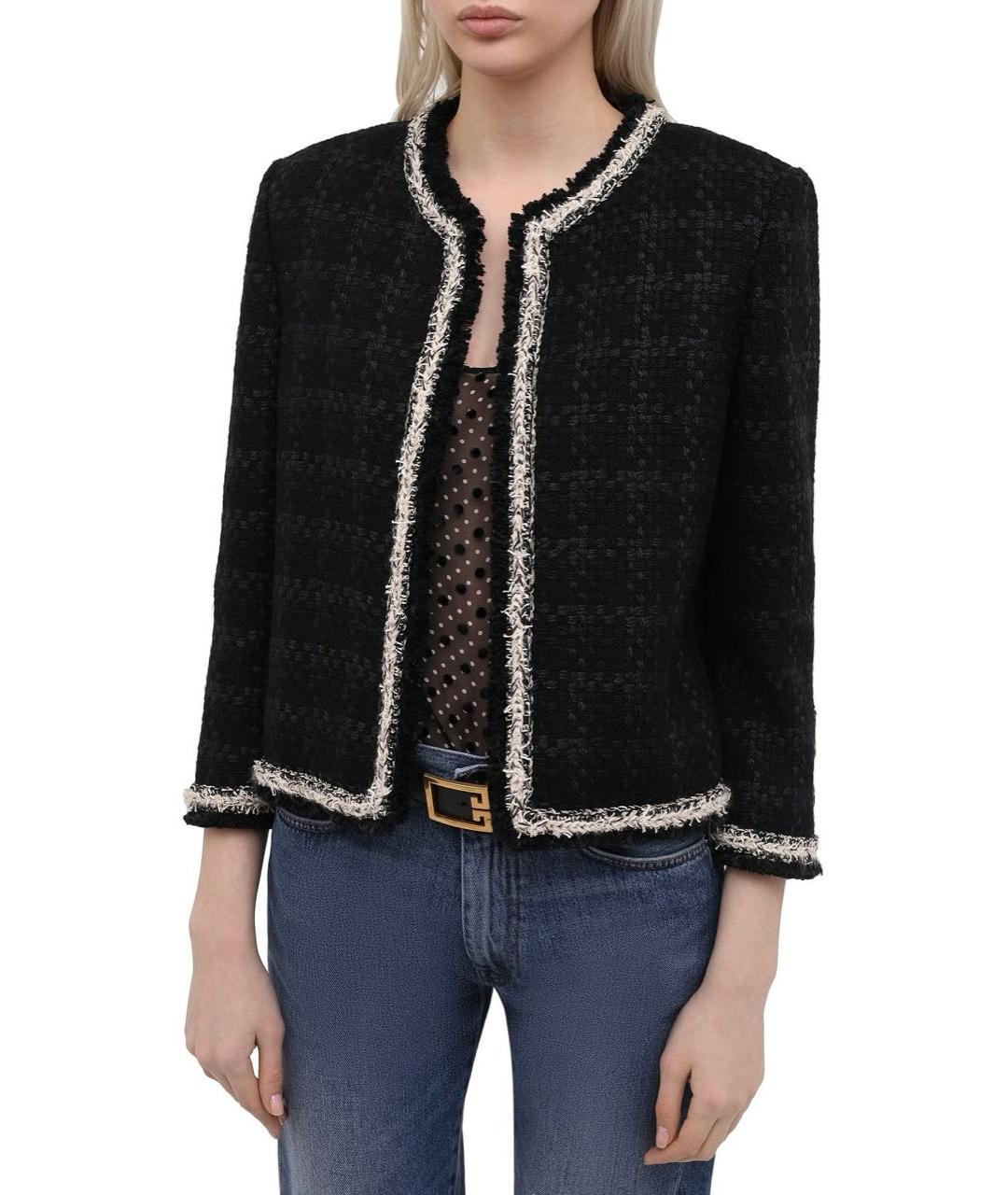 SAINT LAURENT Черный шерстяной жакет/пиджак, фото 5