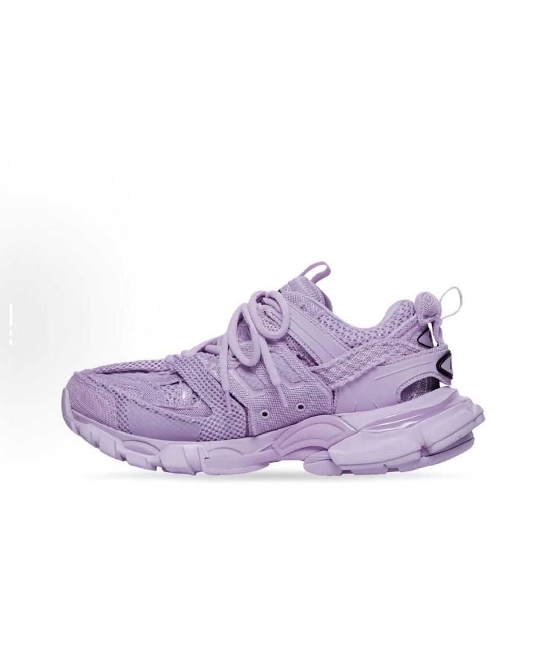 BALENCIAGA Фиолетовые текстильные низкие кроссовки / кеды, фото 3