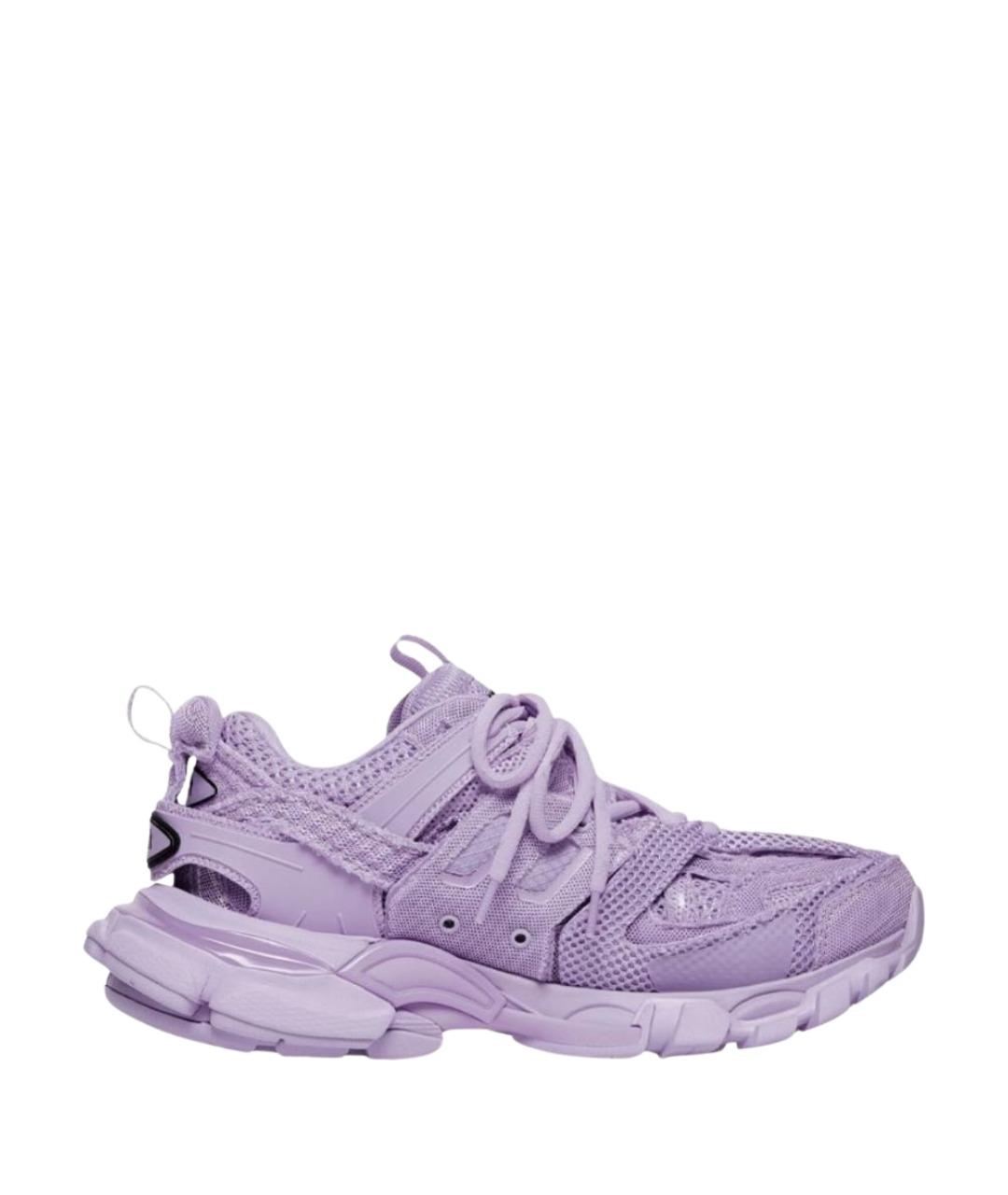 BALENCIAGA Фиолетовые текстильные низкие кроссовки / кеды, фото 1