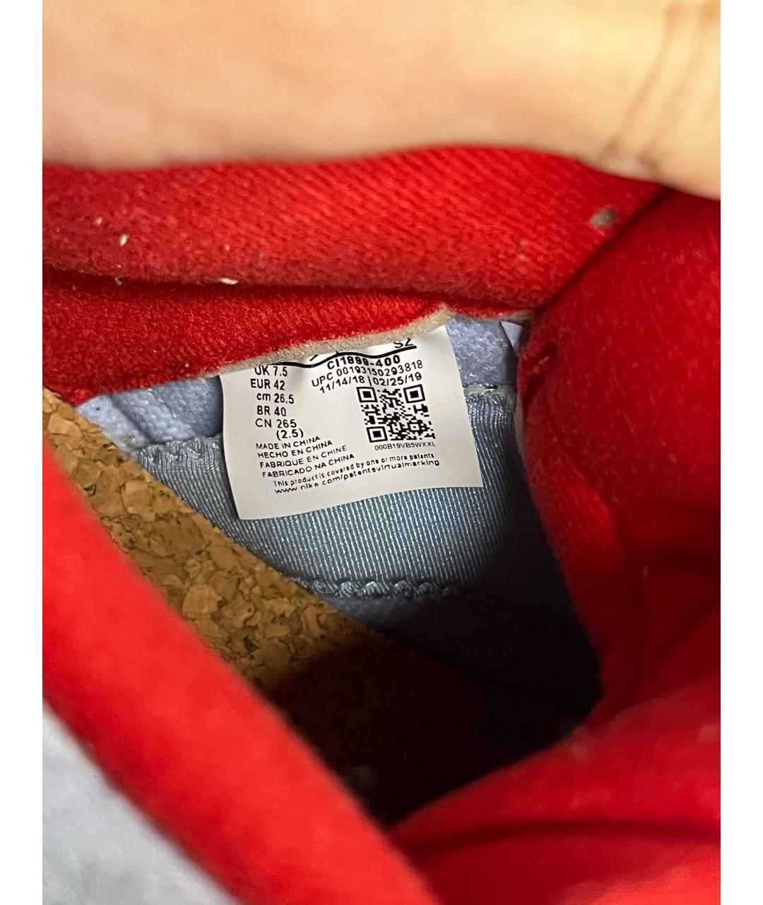 JORDAN Голубые замшевые высокие кроссовки / кеды, фото 8