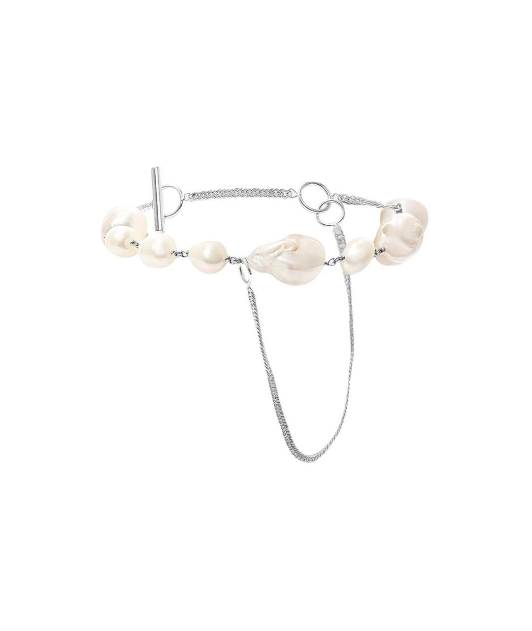 JIL SANDER Серебрянный серебряный браслет, фото 1