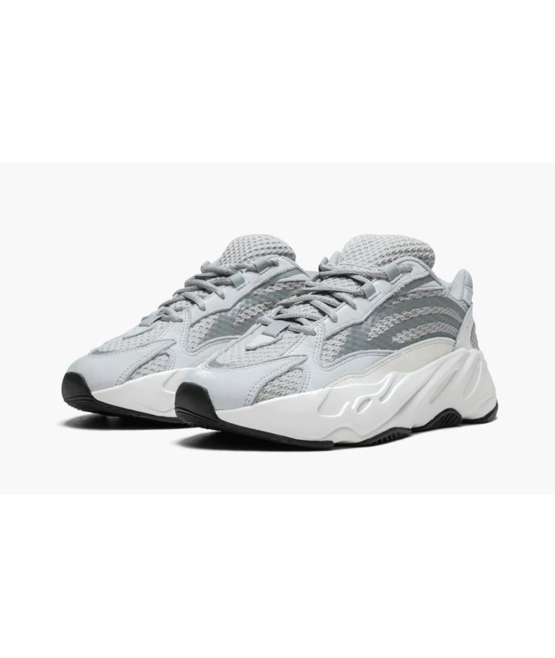 ADIDAS YEEZY Белые текстильные низкие кроссовки / кеды, фото 2